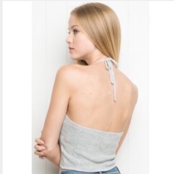 Brandy Melville Alyssa Halter Neck Crop Top - Picture 3 of 3